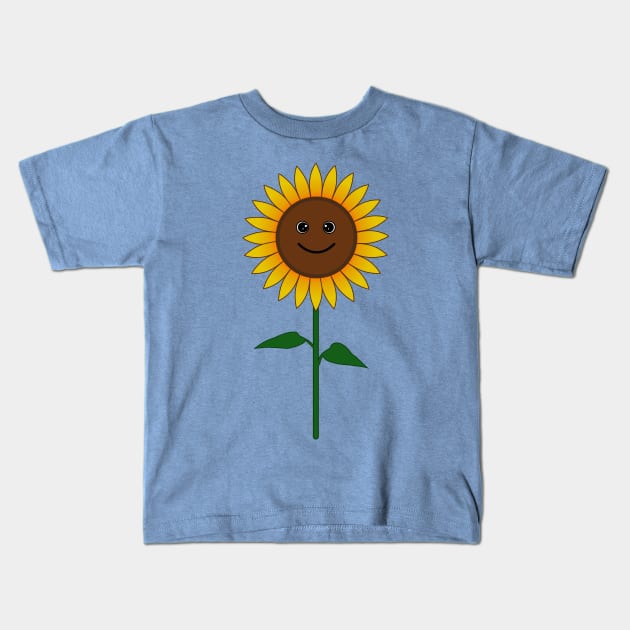 Sunflower Sunny Kids T-Shirt by Mal's Avenue